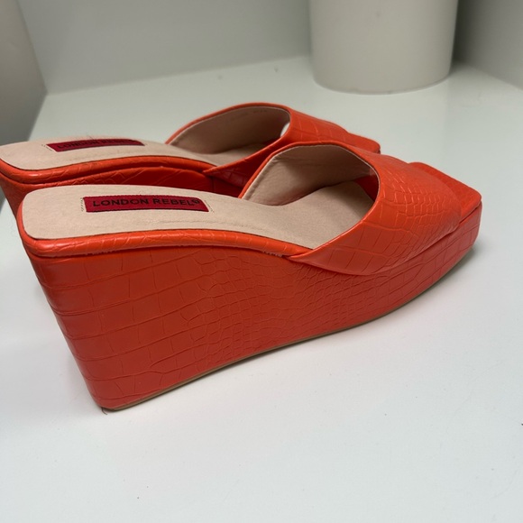 orange women’s alligator wedges Wedge HEELS - Picture 10 of 10